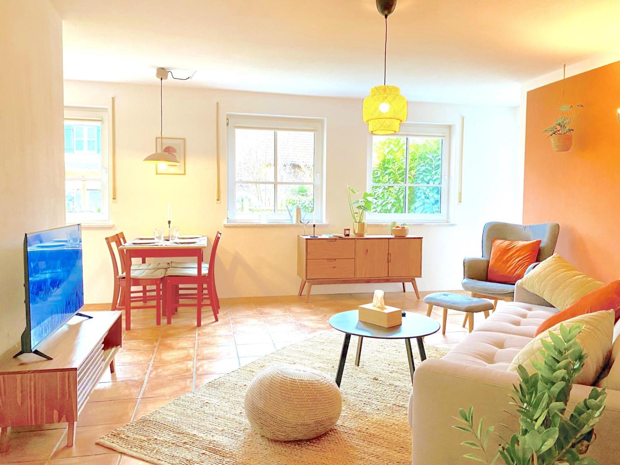 Snug Stays I 3 Zimmer Design Apartment Am See Mit Garten I Home Office I Highspeed Wifi Weßling Eksteriør billede